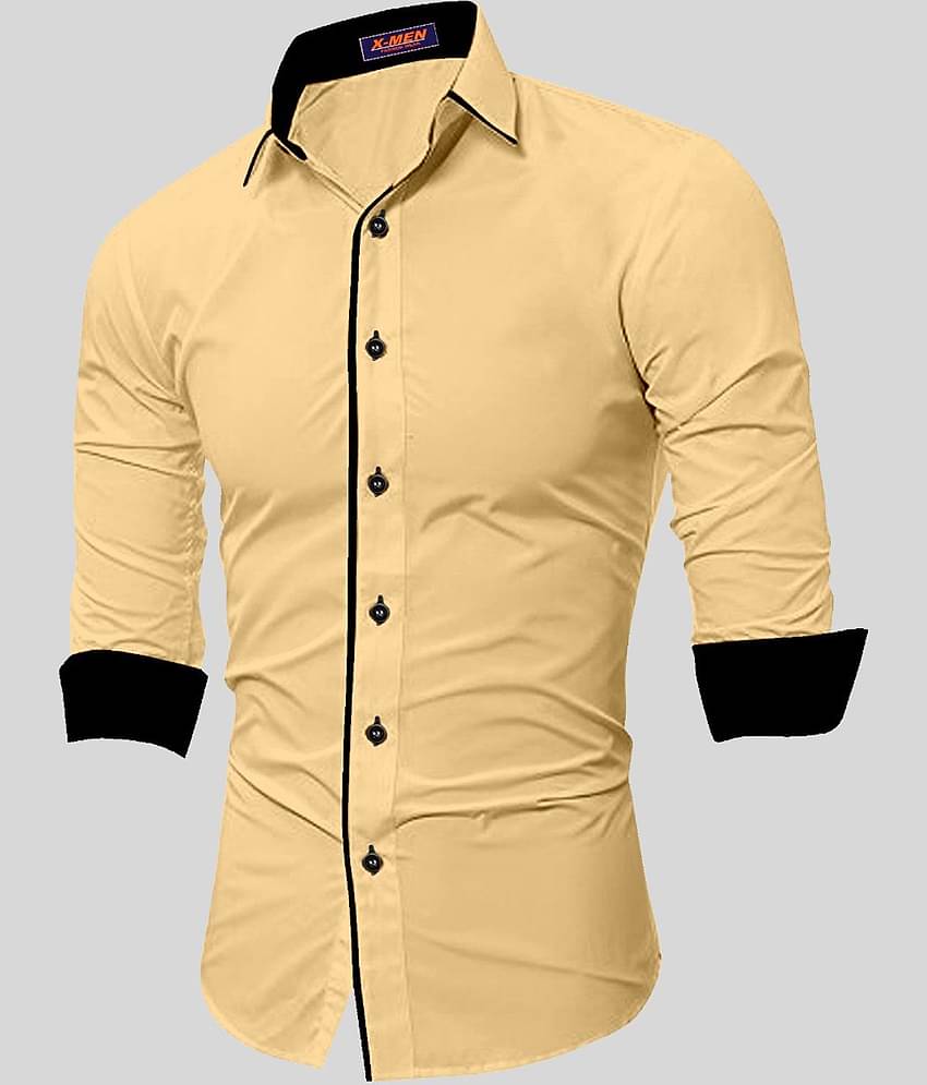 P&V - Red Cotton Blend Slim Fit Men's Casual Shirt (Pack of 1)