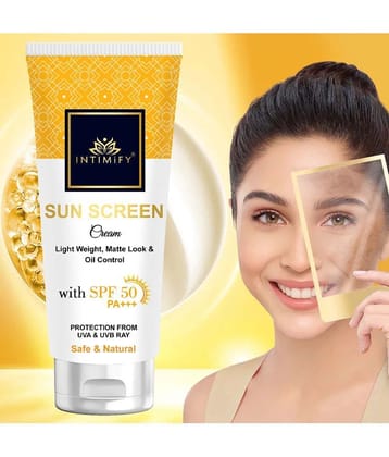Intimify Sunscreen Cream Spf 50, Complete Sun Protection Spf 50 Pa+++, Tan Removal, 50 Gms