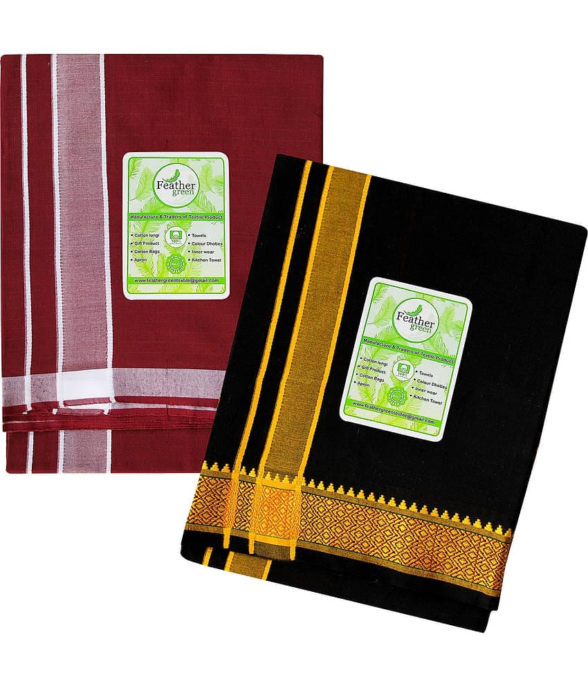 Feather Green Multi Dhoti