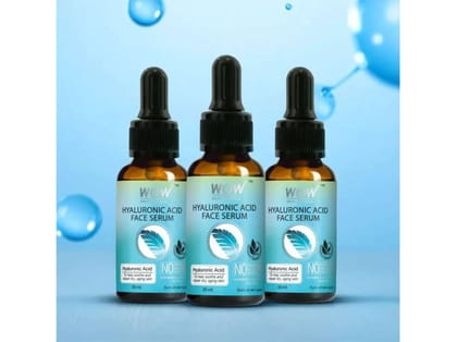 WOW Skin Science Hyaluronic Acid Face Serum - 30 ml (Pack of 3)