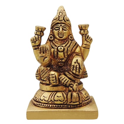 Brass Showpiece Laxmi Round Base God Idol Statue (BSMAS1645 L)