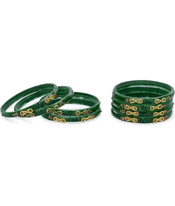 Somil Green Bangle Set ( Pack of 8 )