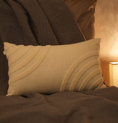 Concentric curves cushion cover