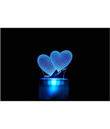 SUPER AJANTA Hart 2035 3D Night Lamp Multi - Pack of 1