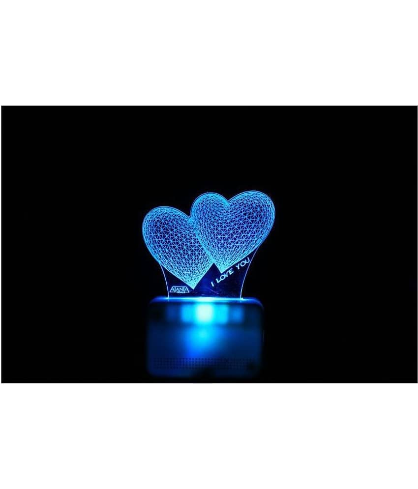SUPER AJANTA Hart 2035 3D Night Lamp Multi - Pack of 1