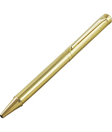 auteur 1420 18KGP Gold Finish Ball Pen , Brass Body With A Zircon On Top Stunning Best Ball Pen Gift Set For Men & Women Professional Executive Office, Nice Pens
