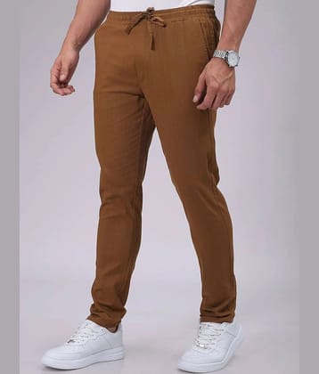 The Indian Garage Co. Slim Flat Mens Joggers - Brown ( Pack of 1 ) - None