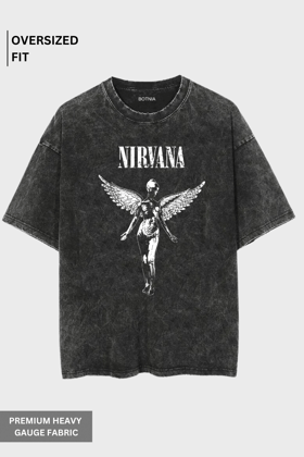 Nirvana- Acid Wash T-Shirt-XS