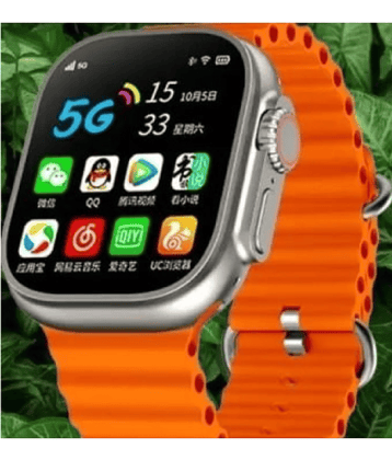 WOF AMOLED BT Calling Smart Watch with Silicone Strap Upto 2-3 days Backup ( Orange )