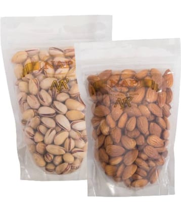 Nap Premium Quality Almonds & Salted Roasted Irani Pistachios (200g Each)