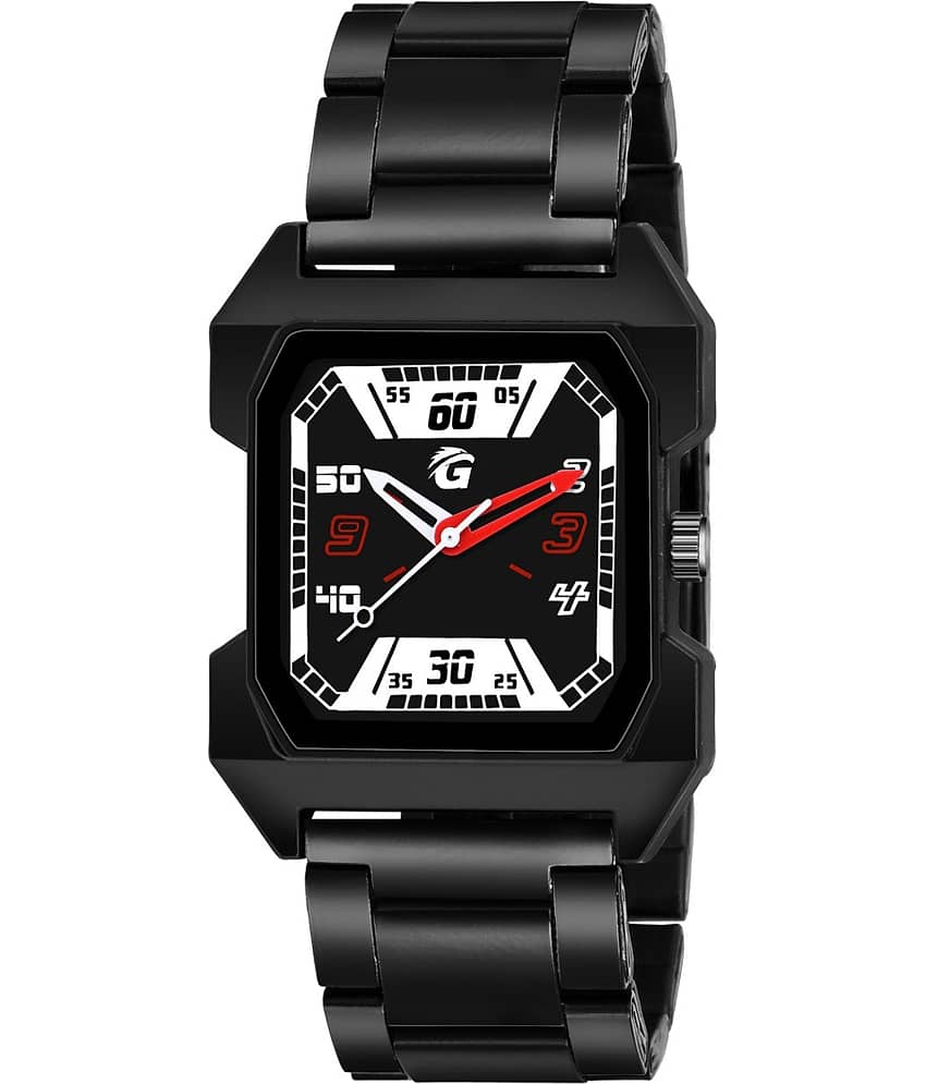PIRASO Black Stainless Steel Analog Men's Watch