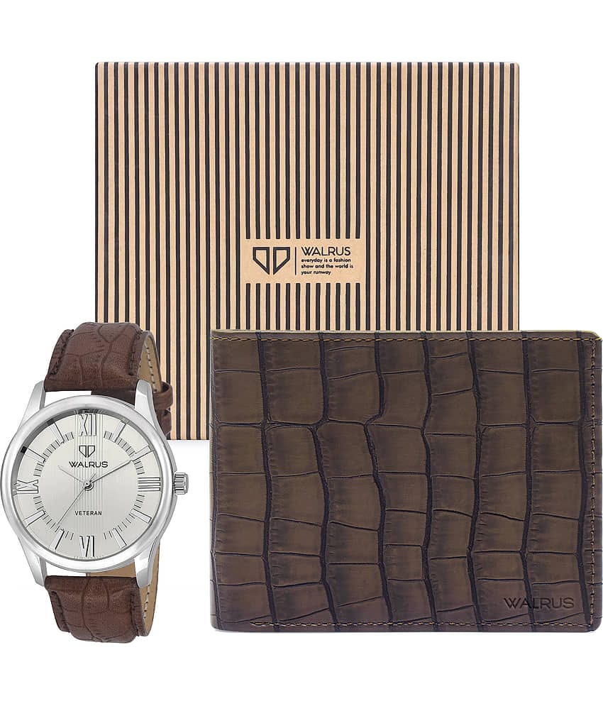 Walrus Brown PU Analog Men's Watch