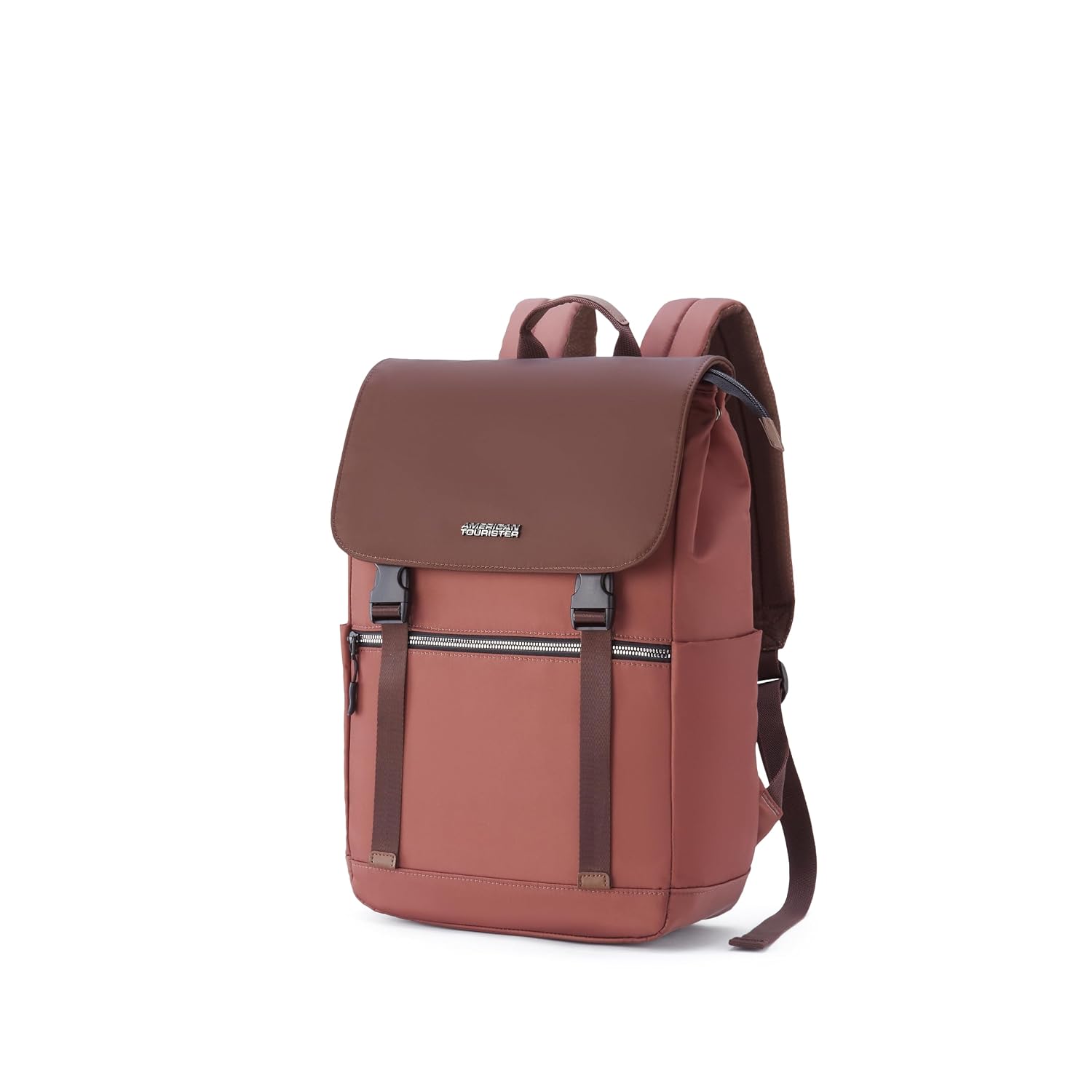 City Edge Laptop Backpack | 15.6 Inch Laptop Bag | Front Flap Design | Smart Trolley Sleeve | College & Office Use | Men & Women | Internal Organizer | Brown | 1 Year Warranty