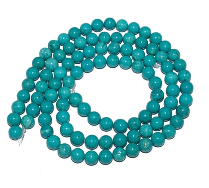 Synthetic Turquoise Natural Semi Precious Beads For Jewelry Making 1 String of 48 Pcs (8 MM) , SEP-854-1 String 48 Pcs / 8 MM