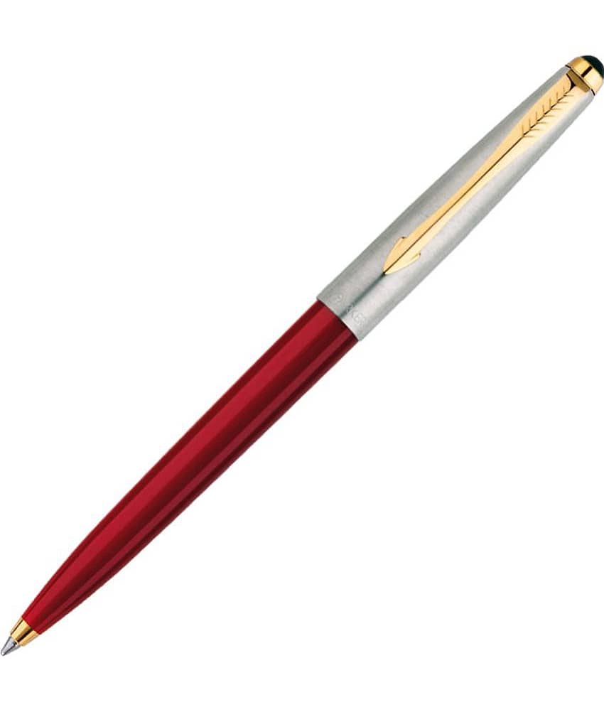 Parker Galaxy Standard Gold Trim Red Body Color Ball Pen (Blue)