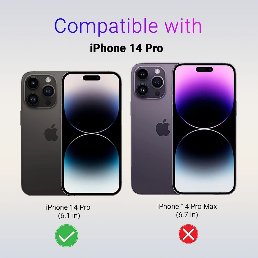 LIRAMARK Case Compatible with Apple iPhone 14 Pro (6.1 inch) with Stand & Slider Camera Military Grade Drop Protection