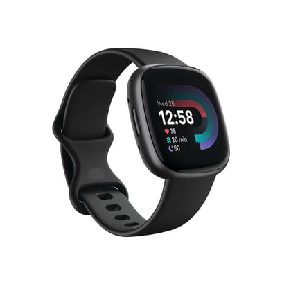Fitbit Versa 4 Fitness Smartwatch with 6mm Display Size, Built-in GPS,Bluetooth, Touchscreen (Graphite Black)