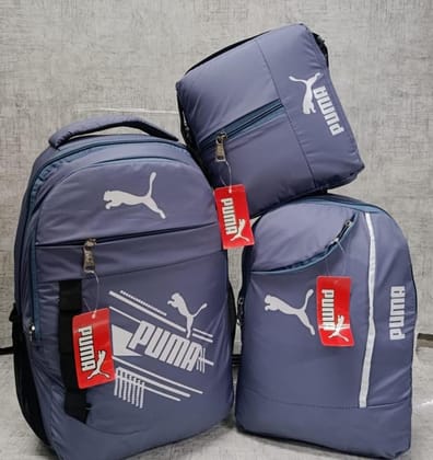 PUMA Bagpack 3 Pcs Combo (Greyish Blue)