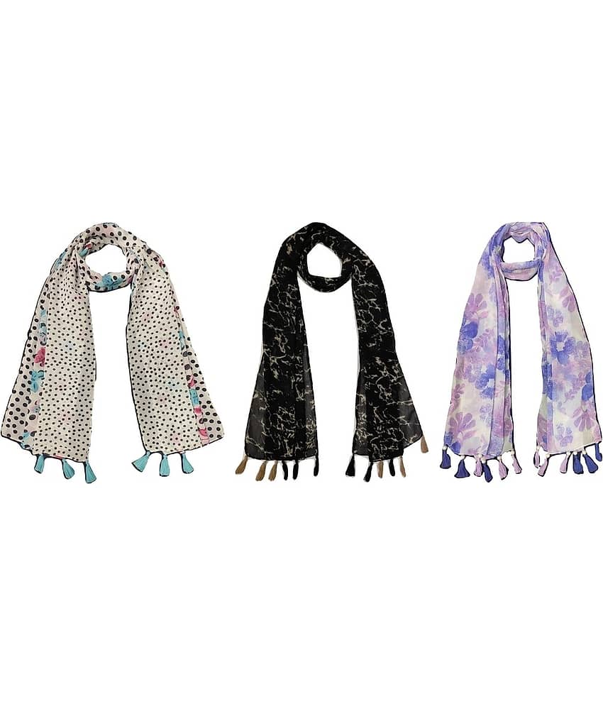 stolevilla Multi Printed Poly Cotton Yarn Stoles