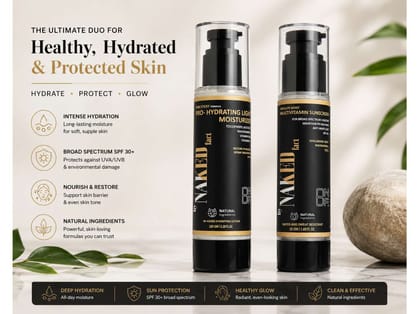 By NAKED fact Hydration Shield Combo (Multivitamin SPF 50 Sunscreen- 50 GM + Hydrating Light Moisturizer- 100 GM) By NAKED fact Hydration Shield Combo (Multivitamin SPF 50 Sunscreen- 50 GM + Hydrating Light Moisturizer- 100 GM)