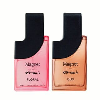 Ossa Magnet Floral And Oud Unisex Eau De Parfum Combo Long Lasting Fragrance Perfume for Men  Women (Pack of 2)