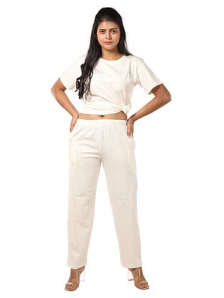 168CSS 4Cats Plus Size Stylish Pajama Pants - Off White