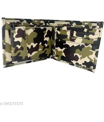 HABIBI PU Printed Men's Two Fold Wallet With 3 Slots For Card ( Multicolor , Pack of 1 )
