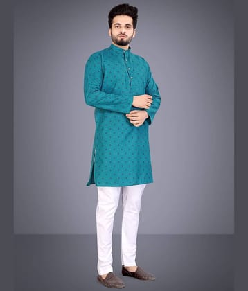 Nofilter Yellow Cotton Blend Regular Fit Men's Kurta Pyjama Set ( Pack of 1 )