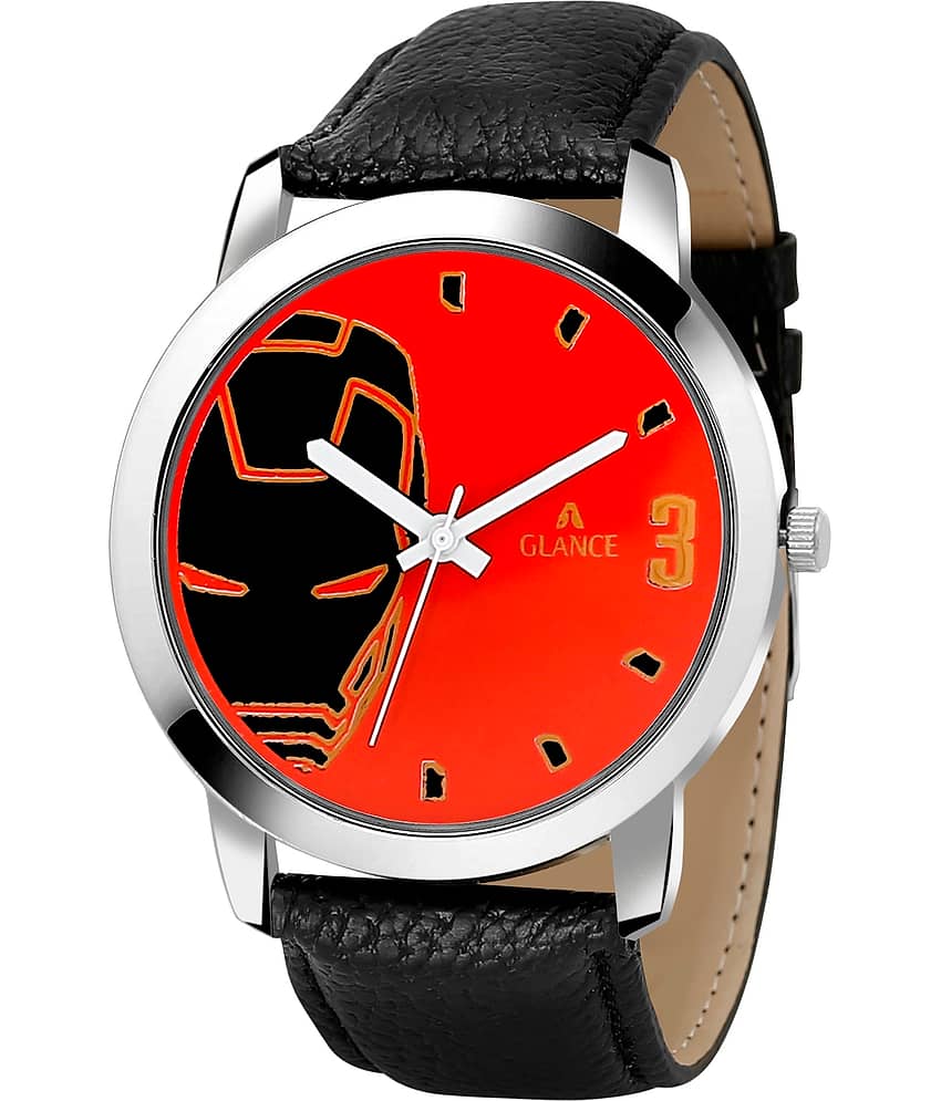 Aglance 102 BLACK MONSTER Leather Analog Men's Watch