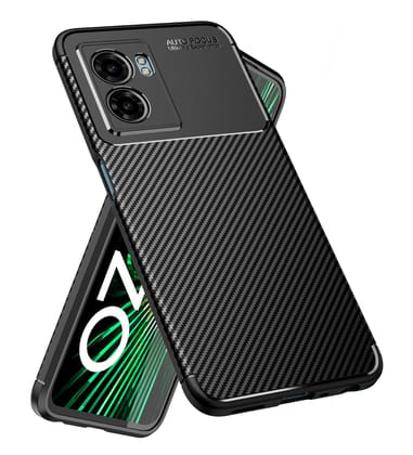 Aramid Fibre Series Shockproof Armor Back Cover for OPPO K10 5G, Realme Narzo 50 5G, 6.6 inch, Black