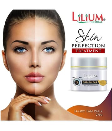 Lilium D Oxy Tan Face Pack | D Tanning Removal Cream with Kojic & Milk | Sun Damage Protection 275 g