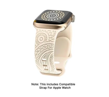 Hilton - Engraved Pattern Watch Strap for Stylish Girls - Starlight 41 MM