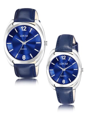 Blue Stylish Dial Analog Watch for Lovely Couple LR80-LR327