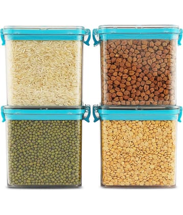 PearlPet - Blue Polyproplene Food Container ( Pack of 4 )