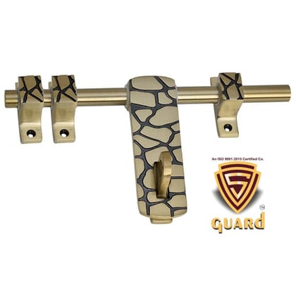 S-Guard Push to Close Latch (Aluminium, Stainless Steel) Finish-Gold Antique, Size -10 Inch-Dzire