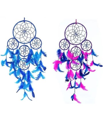 Lucky Traders Feather Multicolour Dream Catcher - Pack of 1 ( X cms )