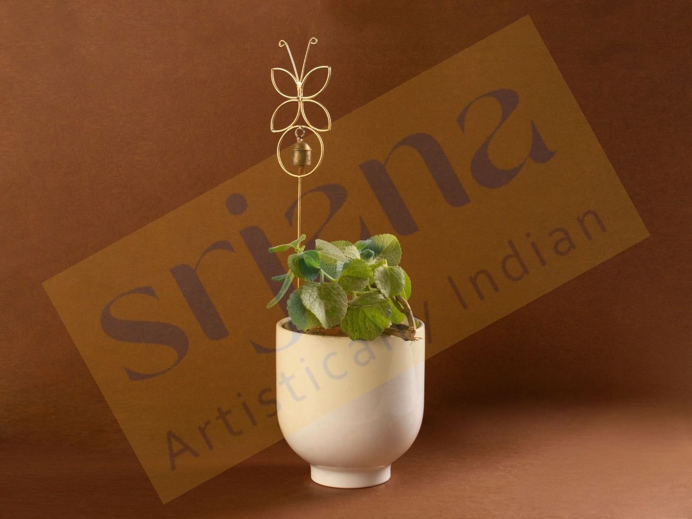 Srjana Handcrafted Butterfly Shaped Plant Stake 1pc
