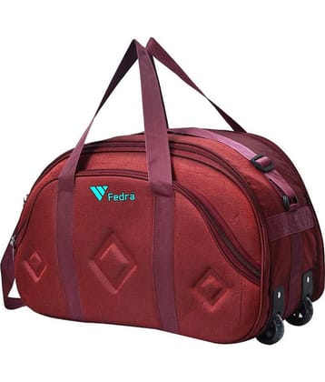 FEDRA - 40 Ltrs Red Polyester Duffle Bag