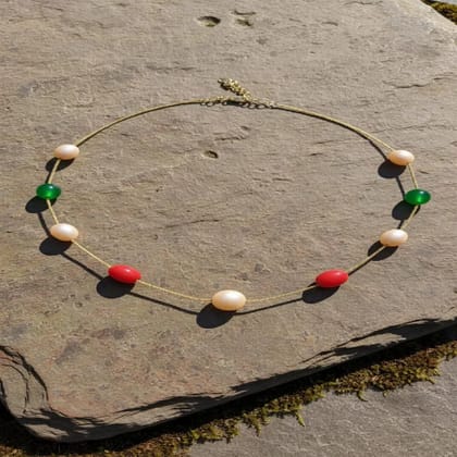 Elayne  Emerald Pearl Harmony Necklace