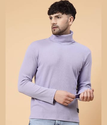 Rigo Pack of 1 Cotton Regular Fit Men's T-Shirt ( Lavender )