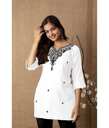 Kapadia Women's Rayon Regular Top ( White )