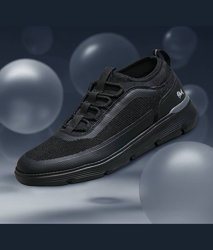 Neemans Black Men's Sports Running Shoes