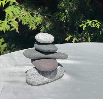 Zen Stones for Garden Meditation Decor, Smooth Natural Rocks