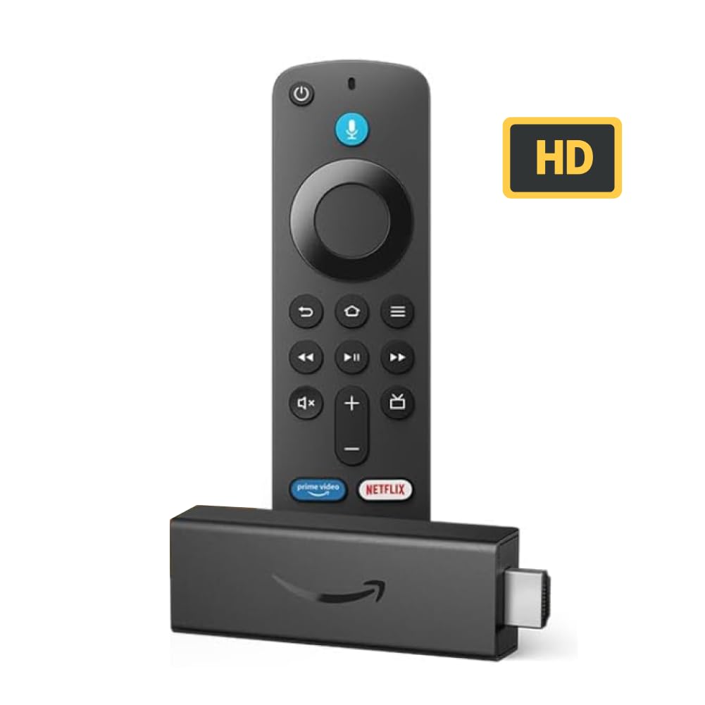Amazon Fire TV Stick HD (newest model), Alexa Voice Remote with TV power
