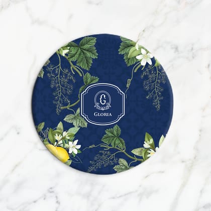 Lemon Grove  Trivet-Navy