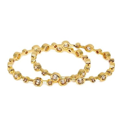 Enchanting Duets Gold-Plated AD Bangles Set