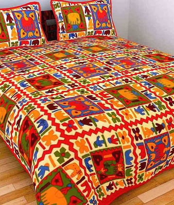 Uniqchoice Cotton King Bedsheet ( Multi )
