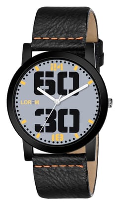 LOREM Grey Sllim Analog Watch for Men LR47-UF