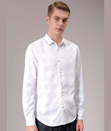 The Indian Garage Co Men Spread Collar Checked Slim Fit Party Shirt
