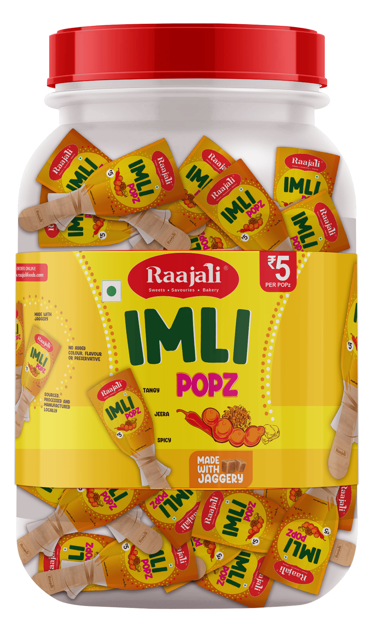 Raajali Imli Pop Jar - Pack Of 50 